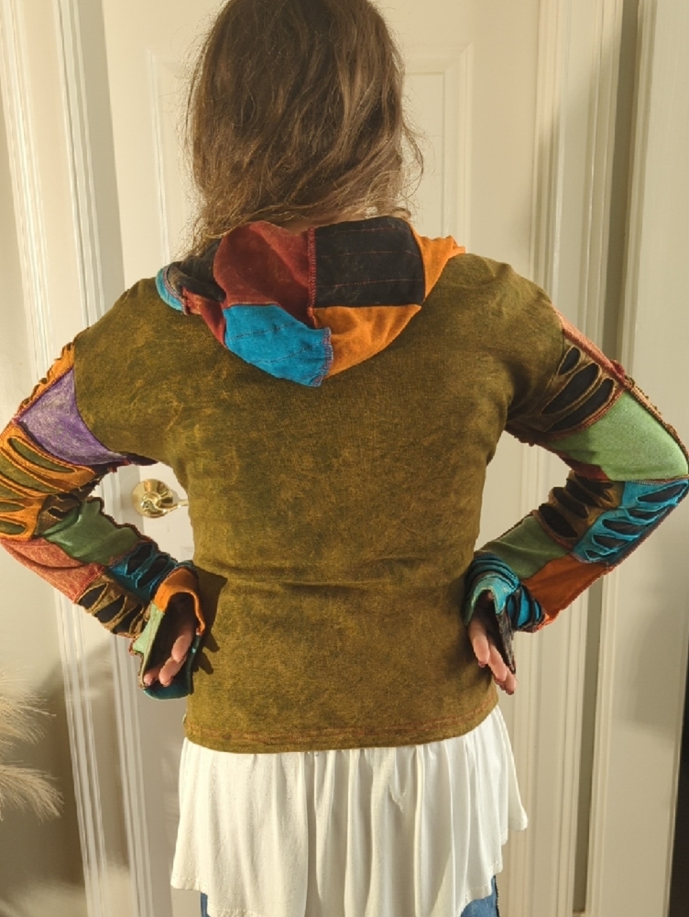 Colorblock Patchwork Utility Jacket — Multicolor - Picture 2 of 3
